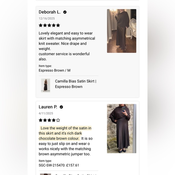 Jaki London Camilla Bias Cut Satin Maxi Skirt in Mink Size S/M - Picture 12 of 12